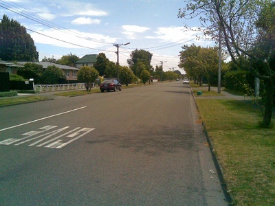 Christchurch Street in New Zealand