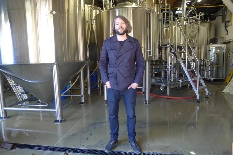 Jos Ruffell co-founder of Garage Project at the Aro Valley brewery Wellington