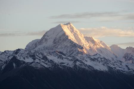 Aoraki Mt Cook summit at sunset